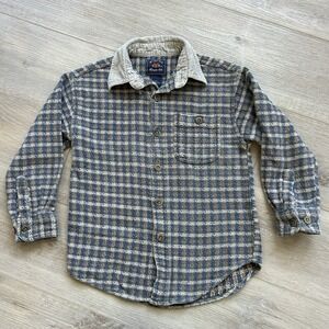 Vtg Route 66 Plaid Flannel Button Up Corduroy Collar Size 8‎ Boys Medium